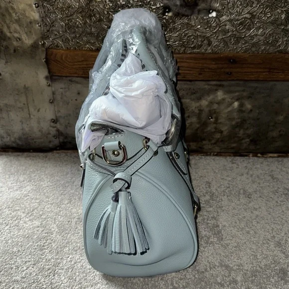 NWT Dooney & Bourke Sorrento Dusty Blue Satchel - Picture 3 of 14